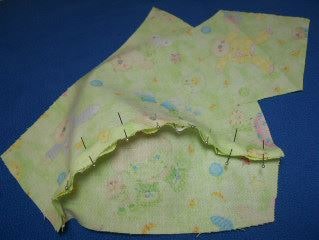 Top/Tail Piece of Baby Doo Rag Pinned to Side Piece