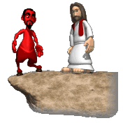 Satan Trying to Tempt Jesus