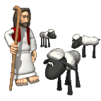 Jesus the Good Shepherd With Sheep