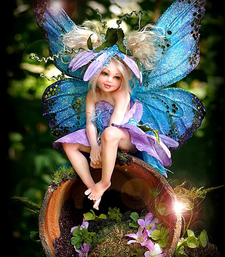 butterfly fairy in garden