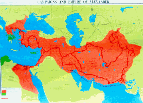 Map of the Campaigns and Empire of Alexander
