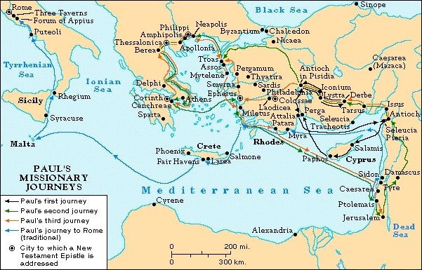 Paul's Third Journey Map