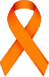 Orange self-harm awareness ribbon