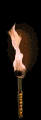 Flaming torch A flaming torch
