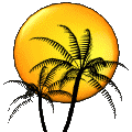 Palm tree in front of sun Palm tree in front of sun