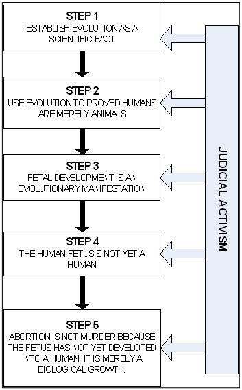 Steps from Evolution to Abortion