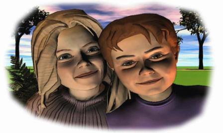 Tommy and Annie's smiling faces Tommy and Annie's smiling faces